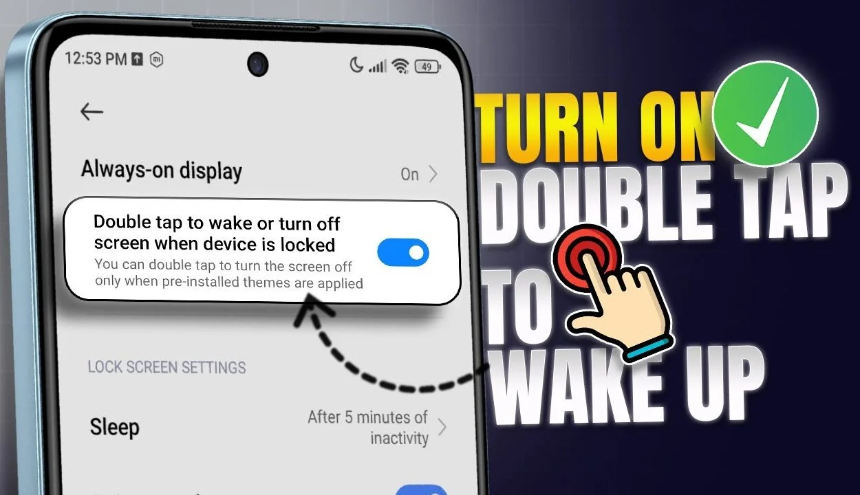 Double Tap to Screen On or Off